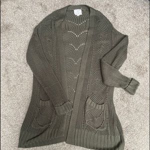 Olive Green Boutique Cardigan